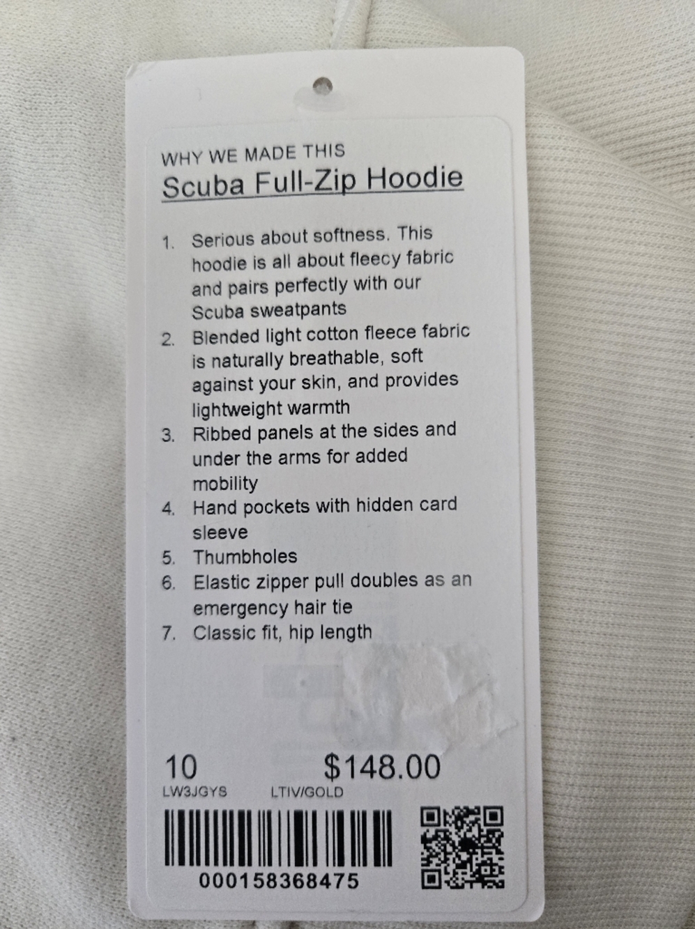 Lululemon Scuba Full Zip Hoodie